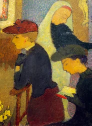 As três mulheres. Pintura de Maurice Denis (1870-1943). Coleção particular.