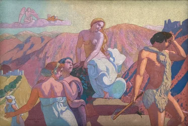 The Story of Psyche, Painel VI. Kin Bid Her Farewell on a Mountain Top da Psyche