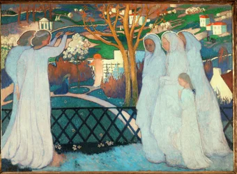 As mulheres encontram o túmulo de Jesus vazio (óleo sobre tela)