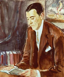 Retrato de Ramon Perez de Ayala (1881-1962), escritor espanhol, pintura