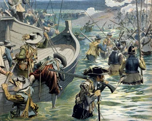 História da França: Ajuda enviada aos defensores da ilha de Re pelo Cardeal Richelieu (Armand Jean du Plessis