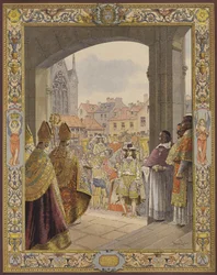 Proclamação da maioria do rei Luís XIV, a chegada a Sainte-Chapelle
