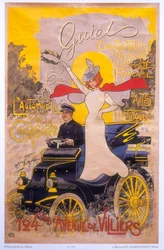 Cartaz publicitário de carro, 1899