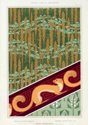 Desenhos para papel de parede, borda e tecido de seda, pub. 1897.