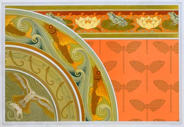 Projetos para bordas de papel de parede, pub. 1897.