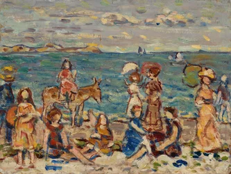 Na praia