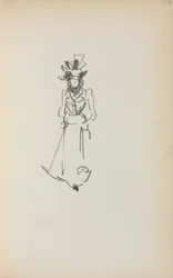 Caderno de esboços italiano: Mulher de pé (página 118)