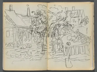 Sketchbook- The Granite Shore Hotel, Rockport, páginas 052 e 53: Casas e jardins
