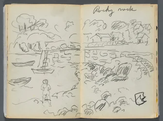 Sketchbook- The Granite Shore Hotel, Rockport, páginas 088 e 89: "Rocky Neck"