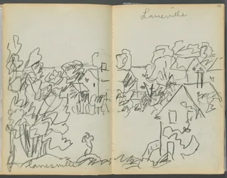 Sketchbook- The Granite Shore Hotel, Rockport, páginas 144 e 145: "Lanesville"