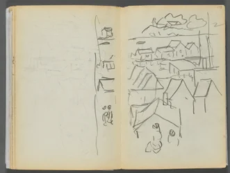 Livro de esboços - The Granite Shore Hotel, Rockport, páginas 174 e 175: Casas