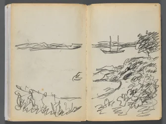 Sketchbook- The Granite Shore Hotel, Rockport, páginas 180 e 181: Linha da costa