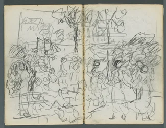 Sketchbook, The Dells, N° 127, página 076  77: Figuras numa paisagem