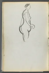 Sketchbook, The Dells, N° 127, página 092: Nu de perfil