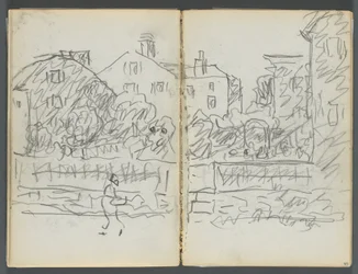 Sketchbook, The Dells, N° 127, página 094  95: Village Street