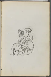 Sketchbook, The Dells, N° 127, página 119: Duas figuras sentadas