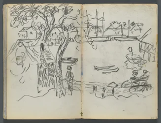 Sketchbook, The Dells, N° 127, página 162  163: Vista do porto