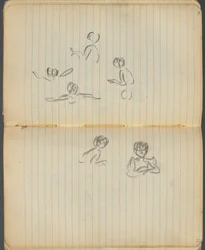 Sketchbook, página 094  95: Figuras de natação