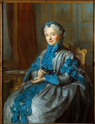 Retrato de Lady of Rieux Pintura de Maurice Quentin Delatour dit Quentin De La Tour ou Quentin De Latour (1704-1788) 1742 Paris, Musee Cognacq Jay