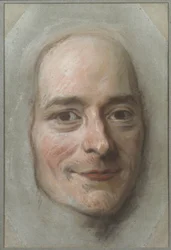 Retrato de François Marie Arouet de Voltaire (1694-1778), de La Tour, Maurice Quentin de (1704-1788). Pastel sobre papel. Tamanho : 26,5x18 cm. Nationalmuseum Estocolmo