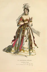 Traje para o papel de La princesse d