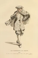 Fato para o papel de Scapin, c.1868 (gravura)