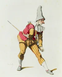 Giangurgolo em 1625, por Maurice Sand (1823-1889)