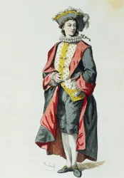 Lelio em 1726, por Maurice Sand (1823-1889)