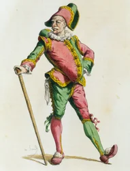 Polichinelle em 1820, por Maurice Sand (1823-1889)