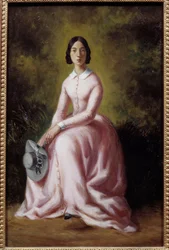 Retrato da cantora Pauline Viardot (1821-1910) Pintura de Maurice Sand (1823-1889) Paris do século XIX, musee de la Vie Romantique - Retrato da cantora Pauline Viardot (1821-1910). Pintura de Maurice Sand (1823-1889)