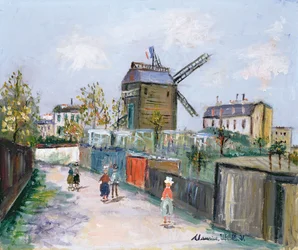 O Moinho da Galette, c.1930 (óleo sobre tela)