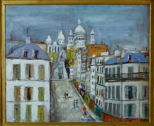 Rua Chappe, Montmartre, c.1937 (óleo sobre tela)