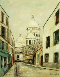 Sacre-Coeur de Montmartre (Rua do Cavaleiro da Barra em Montmartre), c.1935 (óleo sobre tela)