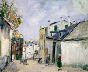 Cena de rua em Montmartre, Paris (óleo sobre tela)