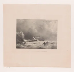 Barcos em perigo durante a tempestade no mar