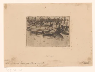 Barco no canal de Bickersgracht, Amsterdão