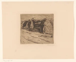 Casas ao longo de uma estrada