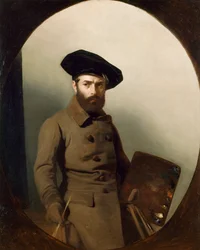 Retrato do pintor Carlo Bellosio, de Mauro Conconi (1815-1860), óleo sobre tela