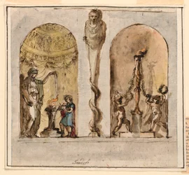 Desenho, Decoração de parede pintada, 1800-1830