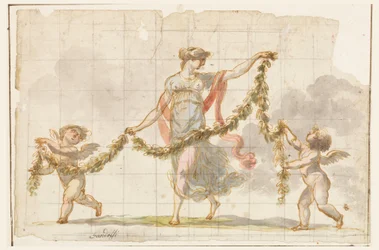 Desenho, Pintura mural, ca. 1820