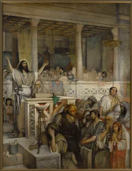 Le Christ prechant a Capharnaum - Cristo Pregando em Cafarnaum - Maurycy Gottlieb (1856-1879). Óleo sobre tela