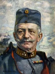 Retrato de Conrad von Hotzendorf (1852-1925), marechal do Exército Austro-Húngaro" (desenho)
