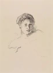 Retrato de Minna Beckmann-Tube