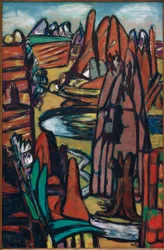 Paisagem de rochas rochosas