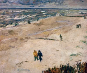 Pessoas depois do trabalho junto ao mar (Na praia de Wangerooge)