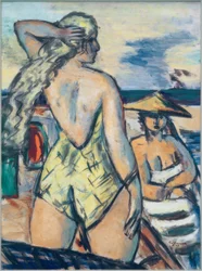 Menina à beira-mar