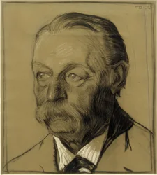 Retrato do Tio Friedrich Beckmann, retrato à esquerda
