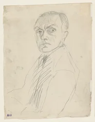 Autorretrato de meio perfil voltado para a esquerda (rejeitado)