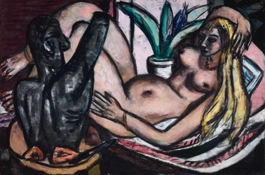 Estúdio (Nu feminino e escultura)