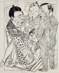 The Disappointed II, de Max Beckmann (1884-1950), litografia. Alemanha, século XX.